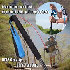 Ultralight Carbon Fiber Trekking Poles 2-Pack,Z-Pole Design Trail Running,Foldab