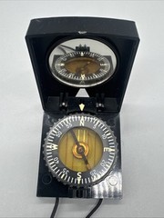 German Marsch Kompass F73 Freiberger Prazisionsmechanik Compass w/ Case & Manual