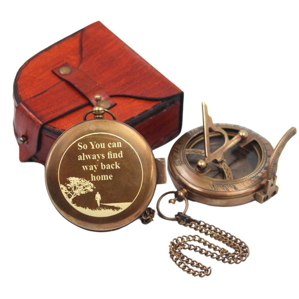 So You Can Sundial Compass Gift Hiking – Camping – Keepsake Engraved Compass …