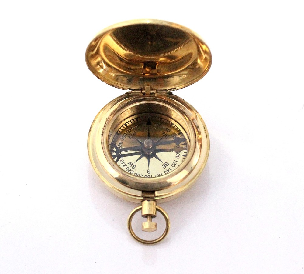Nautical Collectible Retro Style Compass Decorative Gift Item Brass Finish Compa