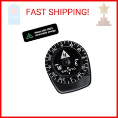 SUUNTO Clipper Compass, Micro Compass Attaches to Strap, Sleeve or Map Edge,Blac