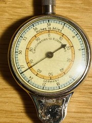 Vintage Double Sided Compass Inches to Miles Curvimeter Measuring Drafting Tool