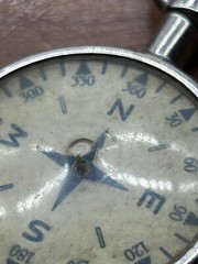 VTG Lot 3 Compasses. 2 Made In Germany, Other Japan brass , Metal, Leather