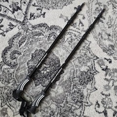 Pro‑Form Walking Hiking Poles Adjustable Trekking Sticks Pair Black 27‑52 in