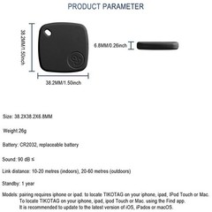 Lightweight ABS GPS Locator for Find My Ecosystem Pet Key Wallet Tracking