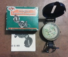 Vintage W.F.S Engineers’ Lensatic Compass For Scouts Hunters Fisherman Campers
