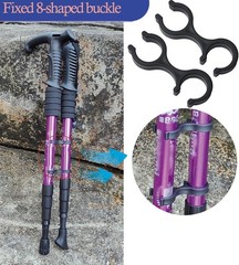 4Pcs Backpack Hiking Stick Holder Straps, Elastic Lanyard Rope for Trekking