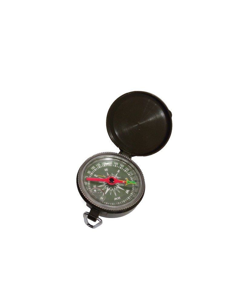 Fox Knives Bussola Compass 2″ Diameter Olive green Plastic Folding Case