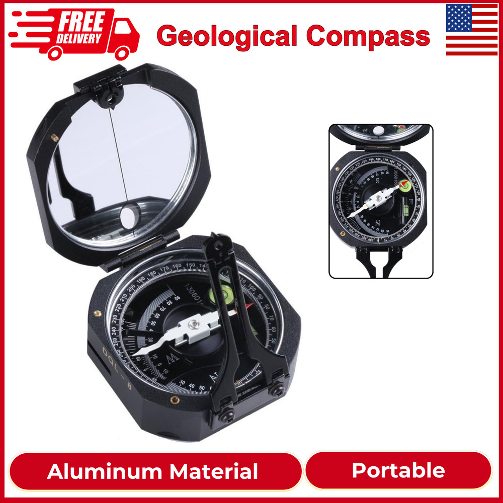 XGeology Geological Compass DQL-8 Portable MagneticDeclination Aluminum Material