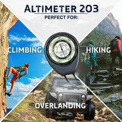Sun Company Altimeter 203-M – Battery-Free Altimeter and Barometer (Meters)