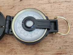 Engineer Lensatic Directional Compass Tested Works Plastic Taiwan C.C. Camping