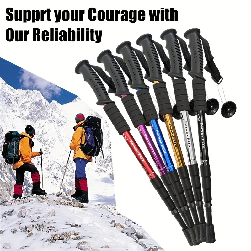 Lightweight Adjustable Trekking Poles with Anti-Slip Grip for Hiking, Walking