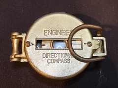 Vintage 1980s Engineer Portable Outdoor Compass – Golden Color