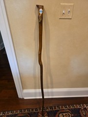 Old Scotland St. Andrews Cross Wood Hiking Walking Staff 51″ Vintage RARE EUC