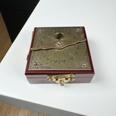 🔶RARE Vintage Antique Solar Calendar Pocket Compass : Villa Alcor Made In Spain