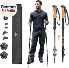 Lightweight Aircraft-Grade Aluminum Trekking Poles with Extended down Grip plus