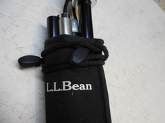 LL Bean fold up hiking trekking pole + case