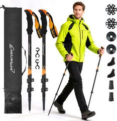 Trekking Poles for Hiking – Collapsible Lightweight Hiking Poles, 2 Pack Aluminu