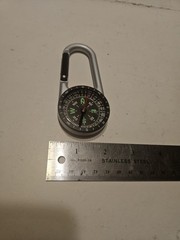 Carabiner Metal Compass Good Used Condition 16810