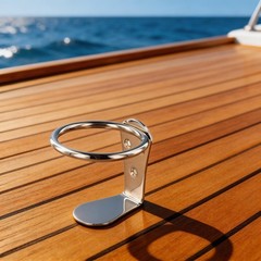 Marine Grade 316 Stainless Steel Wall Mount Bottle Cup Holder for Boats RVs