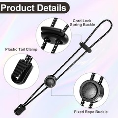 Verdial 2pcs Climbing Stick Holder, Reflective Adjustable Backpack Hiking