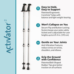 ACTIVATOR® 2 Walking Poles – Adjustable, Lightweight, Ideal for Stability & Trav