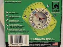 NEW Brunton 9020G Compass High Visibility Green Baseplate DECLINATION Adjustment