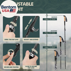 Walking Sticks,Trekking Poles Collapsible Hiking Poles,Lightweight Folding Trave