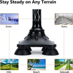 KAKICLAY Trekking Poles Walking Cane Hiking Stick Foldable Lightweight LED Light