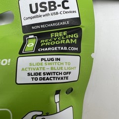 chargetab Emergency Phone Charger USB-C Pre-Charged Portable 3000mAh Lot Of 3