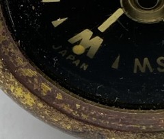 Vintage Brass Pin-On Compass PIC Japan Military Hiking Hunting