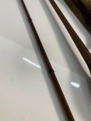 Vintage Heddons? Tonkin Cane? 2 pc. Bamboo Fly, Trout Fishing Rod w/ Pouch