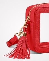 Clear Bag for Stadium Events, Clear Purse Stadium Approved Crossbody Bag Red
