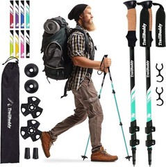 Bastones De Trekking Para Senderismo, Paquete De 2, Plegables Ligeros Antigolpes