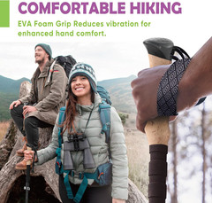 Bastones senderismo trekking plegables apoyo balance ancianos mujeres hombres 2