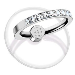 Transparent Phone Ring Holder 2 Pcs, Clear Cell Phone Ring 2 Silver Diamond