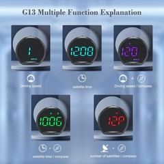 G13 GPS Speedometer, Universal Digital GPS Speedometer with Color Font , USB …