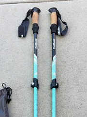 Set of Trail Buddy Trekking Poles 105-135CM Aqua Blue W/Bag – 11P