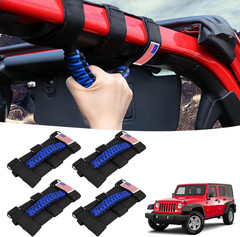 4 Pack Grab Handles Roll Bar Paracord Handgrip Handles with America Flag Pattern