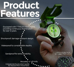 Cammenga CMMG Official US Military Tritium Lensatic Compass USA FREE SHIPPING