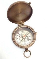 SIFAAT WORLD ”Not All Who Wander are Lost Engraved Antique Brass Pocket Compass