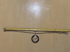 Vintage Japan Double Two Sided Glass Pocket Compass Transparent WWII Rare Chain