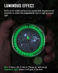 Compact Military Compass Ideal for Outdoor Activities, Waterproof & Lightweight
