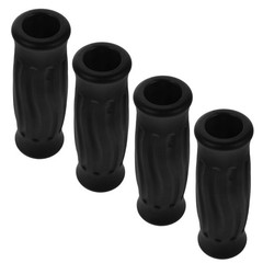 4Pcs Black Reusable Tpr Walker Hand Grips Cushioned Cane Handle Replacement