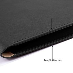 PU Leather File Folder Document Holder Waterproof Portfolio Envelope A4 Black