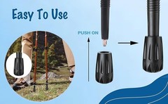 Durable Replacement Trekking Pole Tips, Universal Anti-Slip Walking Stick Tips