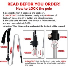 Collapsible Trekking Poles for Hiking – 2 Pack Collapsible Aluminum Walking Stic