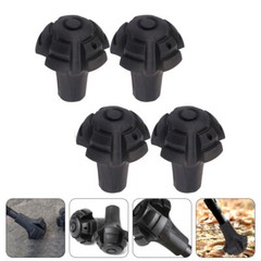 Rubber Trekking Pole Tips: 4PCS Replacement Caps for Hiking