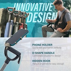 Ta-Da Chair Series 2 PRO, Portable Trekking Hiking Pole, Folding Walking Stic…