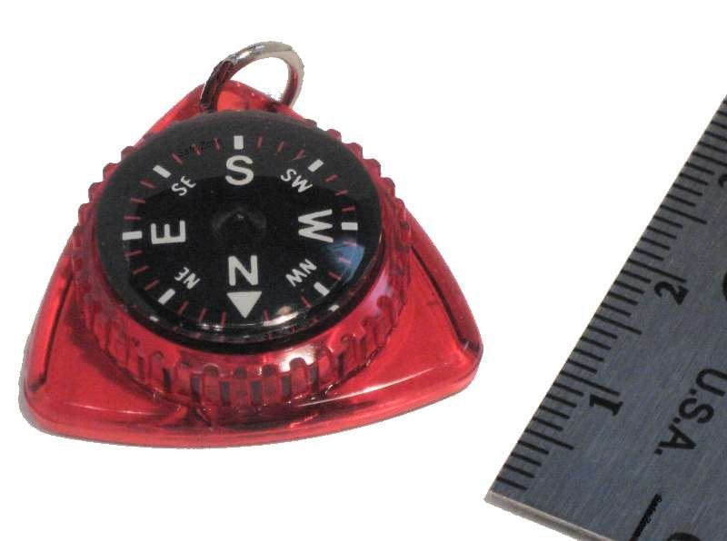 Zipper Pull Compass – Red Ruby